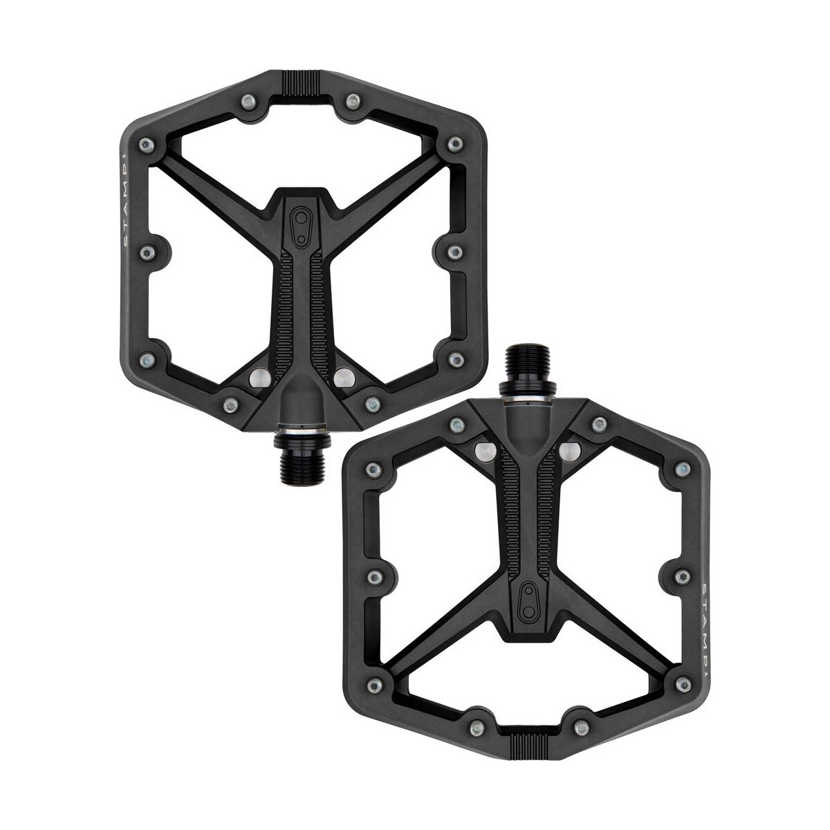 Pair Of Stamp 1 Gen2 Large Black CPP593 Crank Brothers Flat Bike Pedals