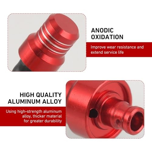 Gas Fuel Tank Cap Breather Tube, CNC Aluminum Alloy Air Vent Hose 1 PCS Red