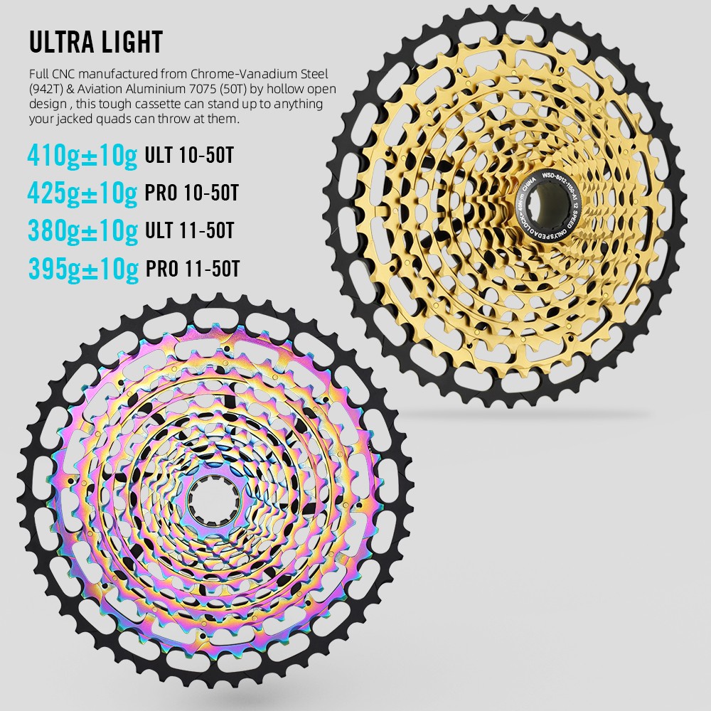 SPEDAO 12S MTB Cassette 10-52T 10-50T 11-50T XD HG Freewheel Lightweight CNC