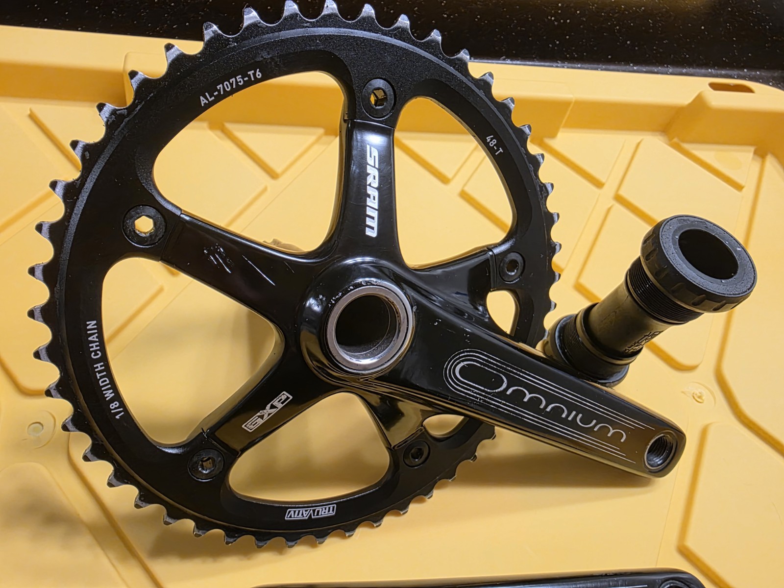 Sram Omnium Crankset 165mm, Track, Fixed Gear, Bike, 144 BCD, Black