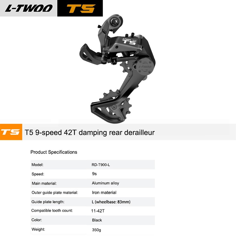 LTWOO T5 1×9 Speed Mountain Bike Shifter Rear Derailleur MTB Bicycle Groupset