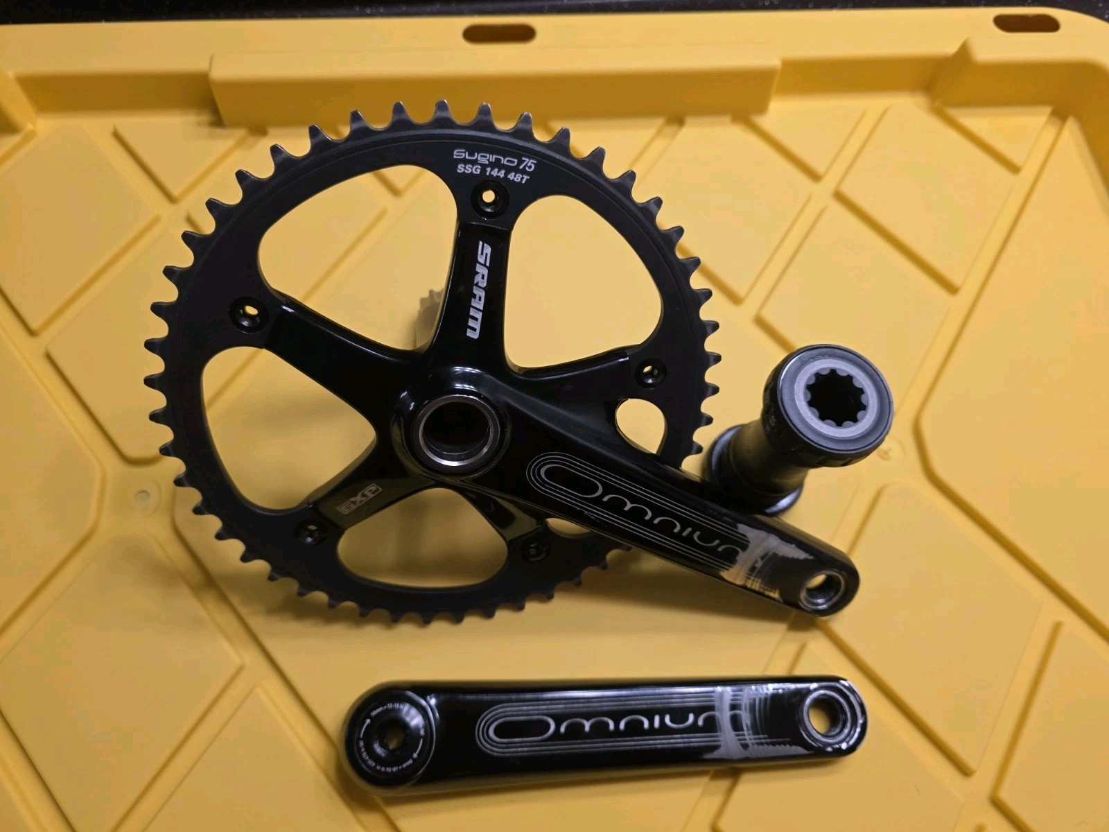 Sram Omnium Crankset 165mm, Track, Fixed Gear, Bike, 144 BCD Sugino Chainring