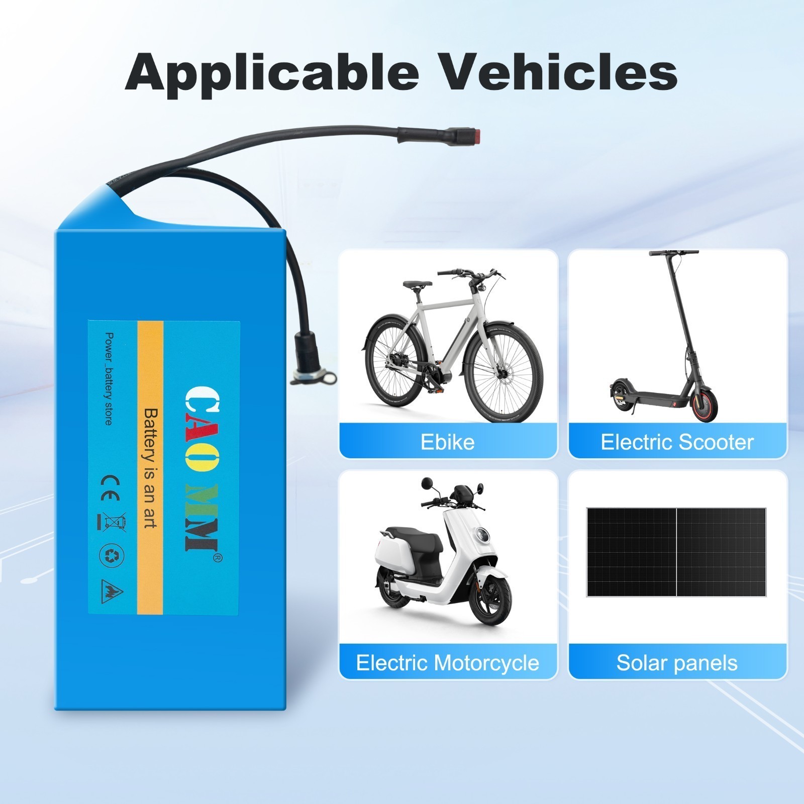 36V Ebike battery 36V 10Ah Li-ion Battery For Electric Bicycle 100W-750W Motors