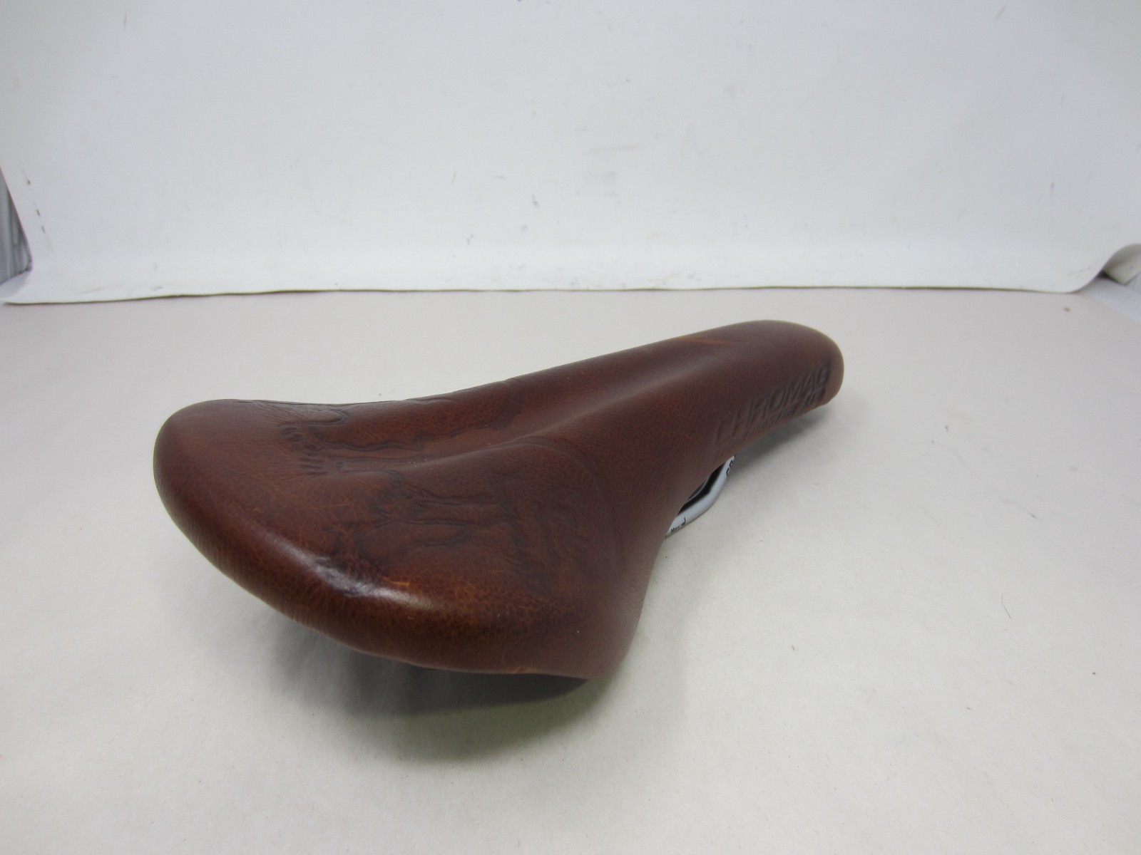 Chromag 140mm Wide Trailmaster LTD Brown Leather Saddle W/ CrMo Rails 360g