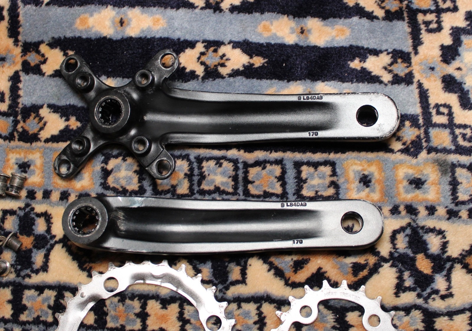 TRUVATIV Blaze Power Spline Double Crankset 36-24T 104mm 175mm w/Bash Guard