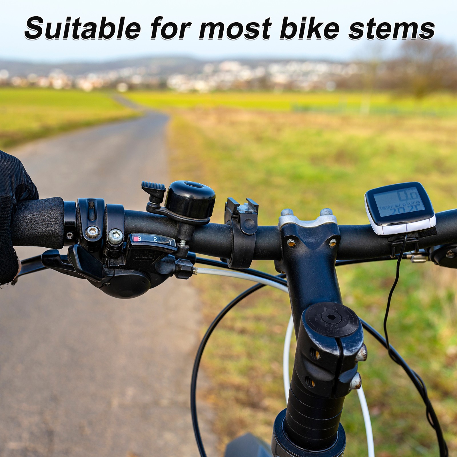 1 1/4″ OD Bicycle Headset Stem Top Cap for MTB Bike Black
