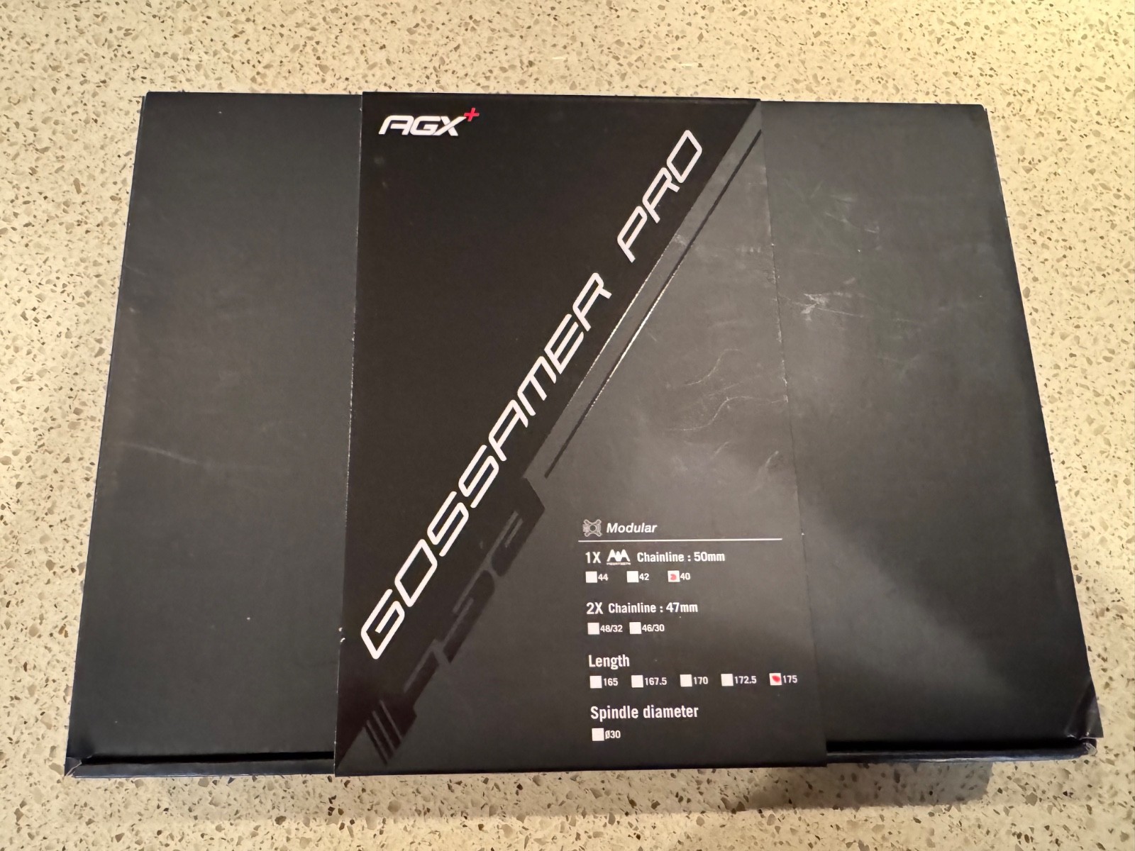 NEW FSA Gossamer Pro AGX+ 1x Crankset 175mm 40T Black