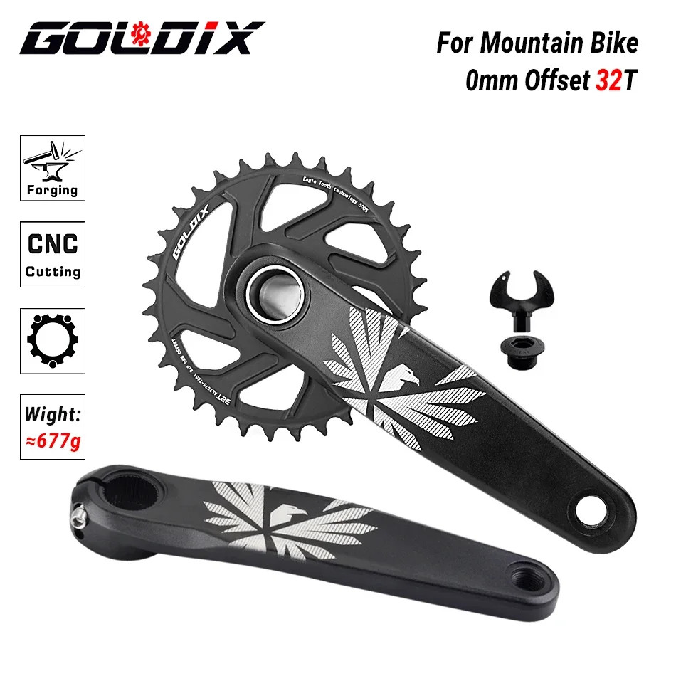 MTB Crankset 170/175mm 30T-38T Direct Mount 0mm Offset Bike Crank Alloy