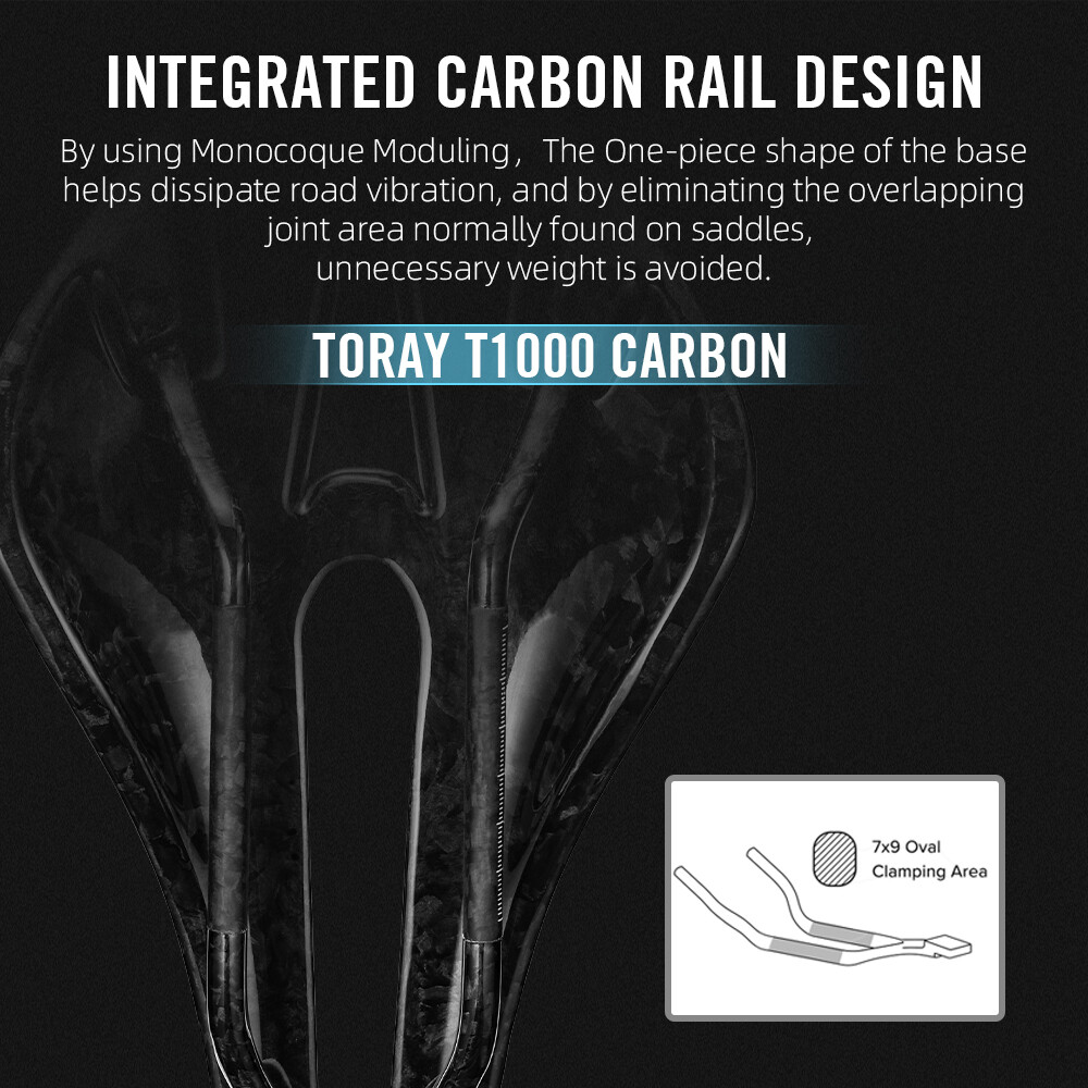 3D Printed Carbon Bicycle Saddle 135mm 143mm for Mountain Gravel Road Bike Seat