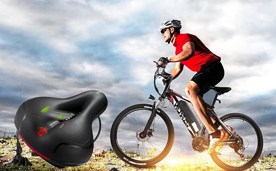 Extra Wide Big Bum Bike Bicycle Saddle Seat Gel Cushion Sporty Soft Comfort Pad