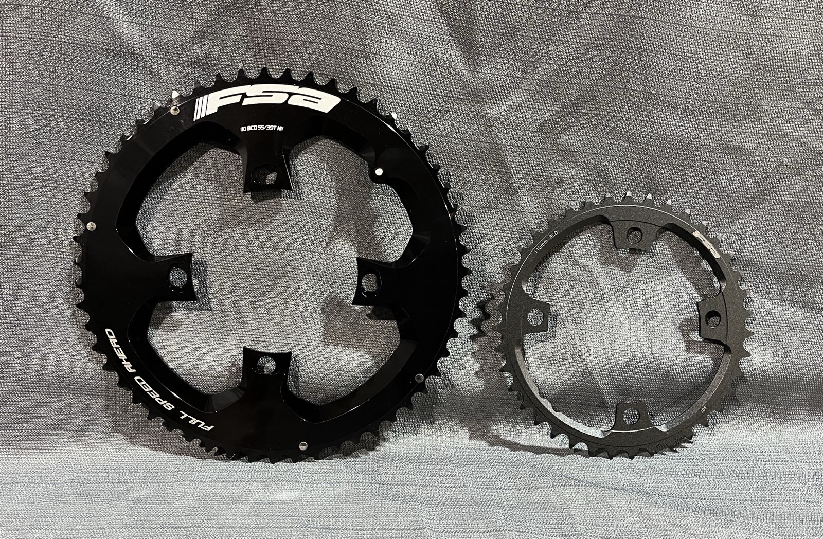NOS FSA WA270-55T WB074-39T 55/39T Chainring Set 110mm ABS 4-Bolt K-Force SL-K