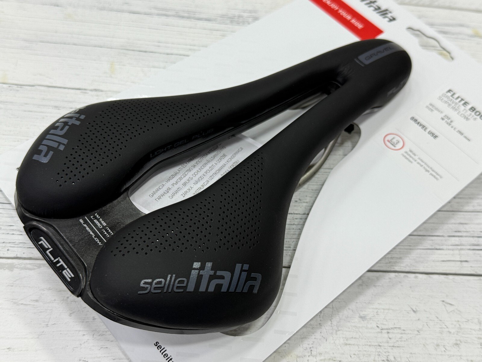 Selle Italia Flite Boost Gravel L3 TI316 Superflow Saddle (Black)