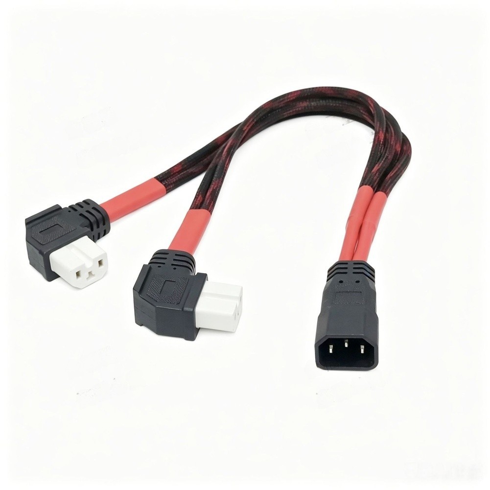 2 Way Power Splitter Cable 90 Deg Elbow Tinned Copper Conductors E-Bike
