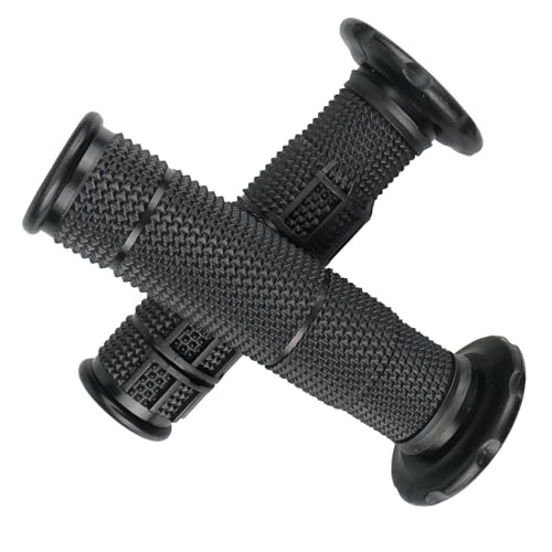 7/8» ATV Grips Upgrade Universal Handlebar Grips Soft Rubber Thumb Black