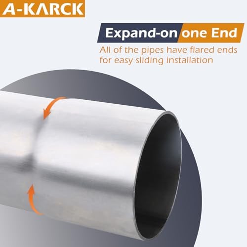 Straight Exhaust Pipe OD, Mild Steel 35″ Long Mandrel Exhaust 2.25″ 35 INCH