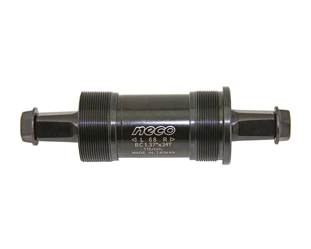 NECO Bicycle Bottom Bracket Cartridge Square Taper 68mm x 116mm Sealed Black.