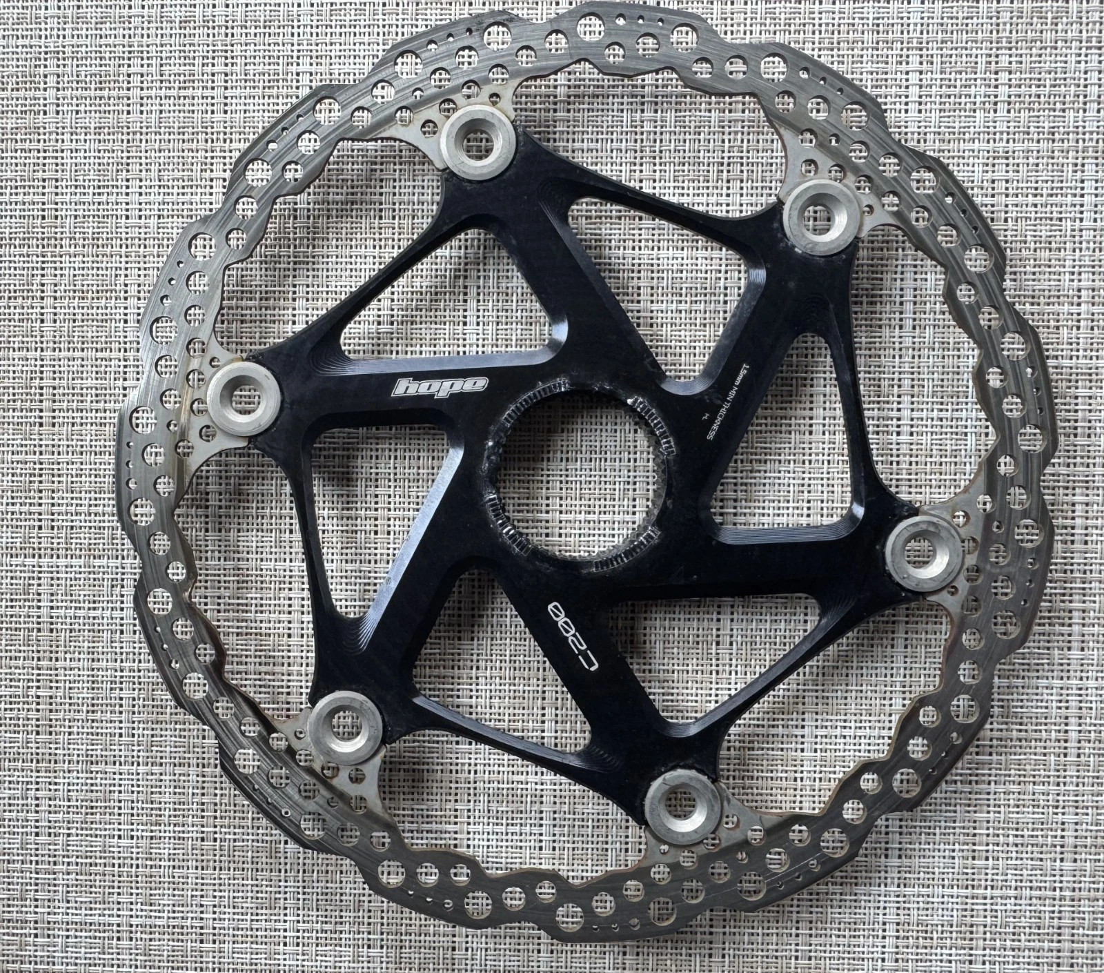Hope Floating Rotor Center Lock 200mm 6-Bolt Black