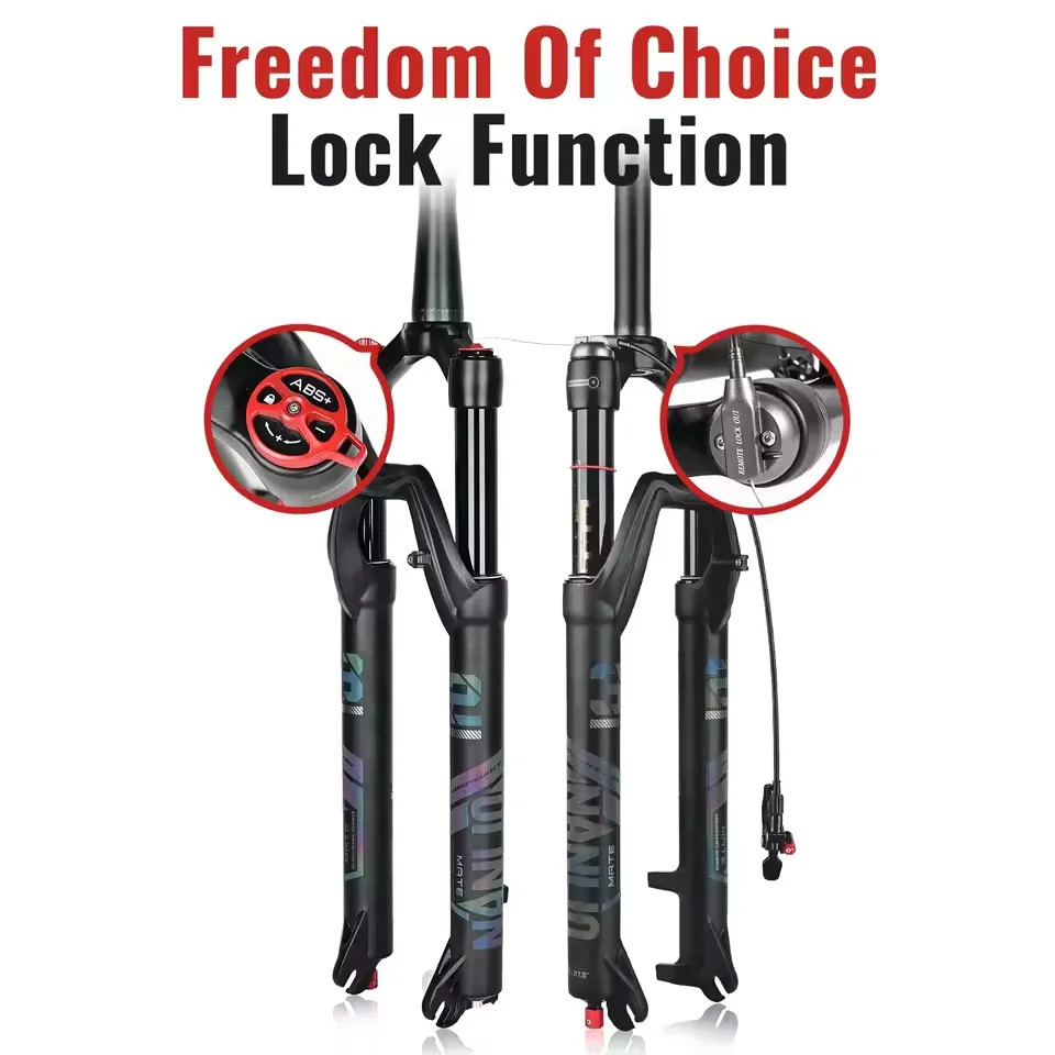 26/27.5/29er MTB BicycleRebound Adjust Lockout Boost Air Fork 120/140mm Travel