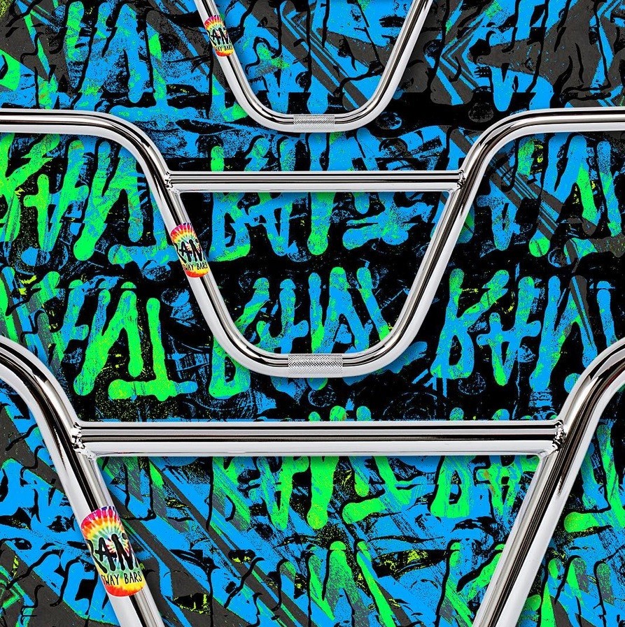 RANT SWAY BARS 2 PC BMX HANDLEBARS 9.5″ 100% CHROMOLY SHADOW SUBROSA CHROME NEW