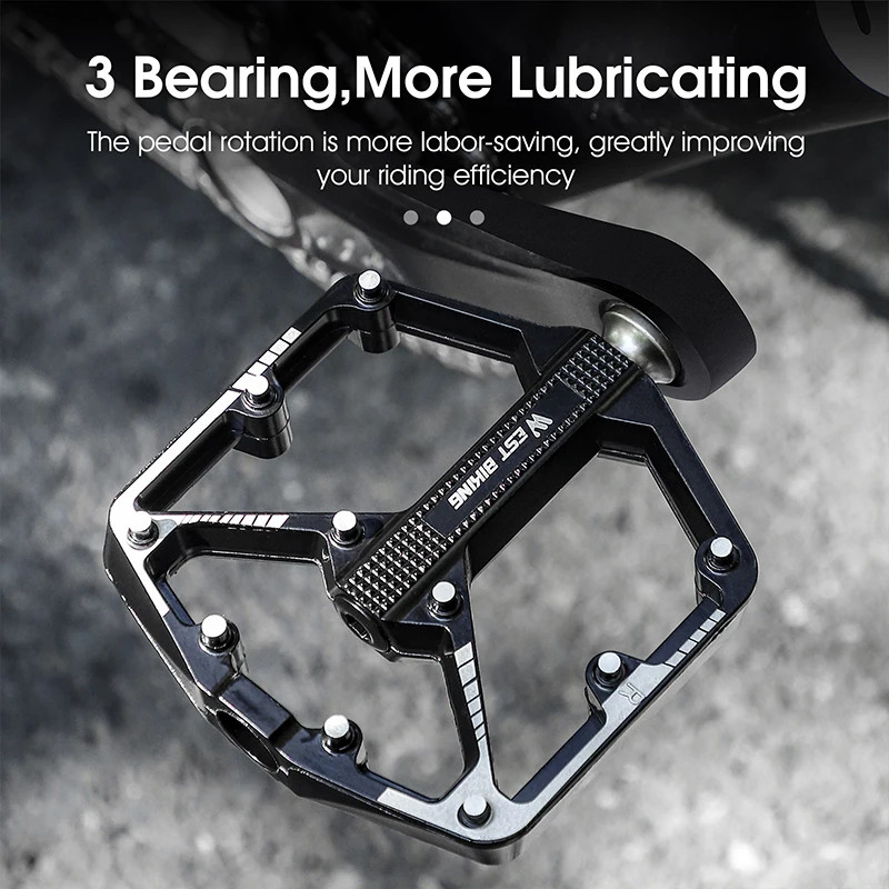 Sealed DU Bearing Nonslip Alloy Bicycle Pedals for Mountain & Road Bikes