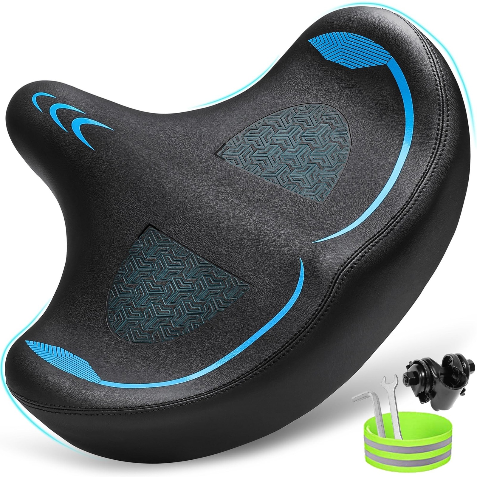 CDYWD Oversized Bike Seat for Men & Women Comfort, Extra Wide Bicycle Seat Cu…