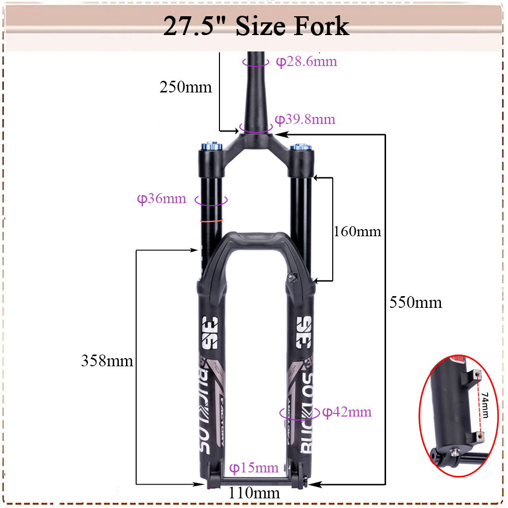 BUCKLOS Boost 27.5inch 36 Air Suspension Fork Enduro Bike 160mm Travel 110*15mm