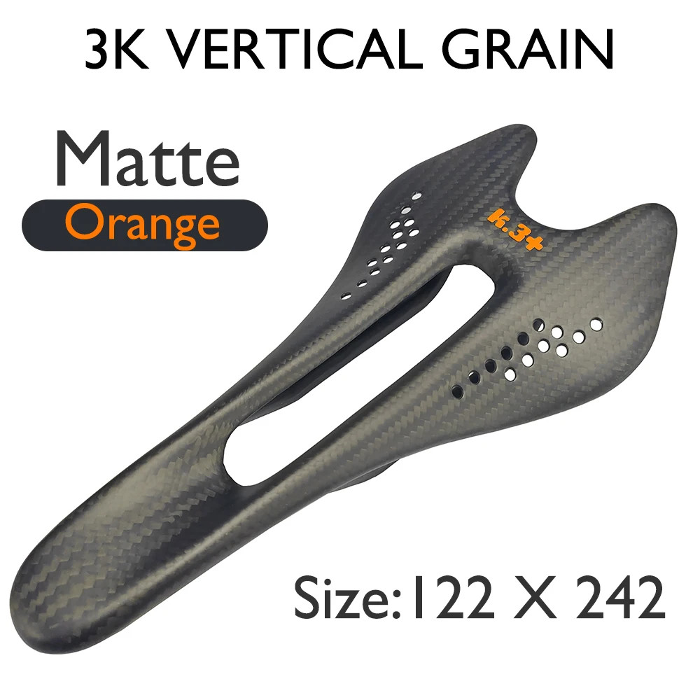 Full Carbon Fiber Bicycle Saddle 132×242/122x242mm for Road/mountain Bike