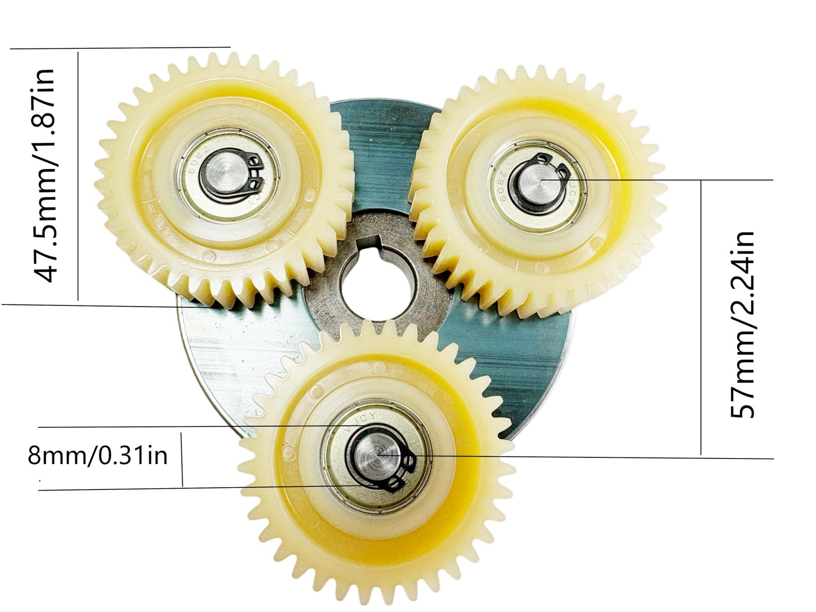 36T Nylon Planetary Gear Clutch Kit – Left Cable Exit for 500W-1000W E-Bike H…