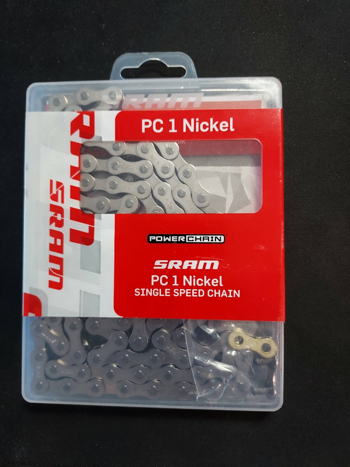 Sram Pc-1 Nickel Single Speed Chain SNAP LOCK connector included 1/2″x1/8″ NEW