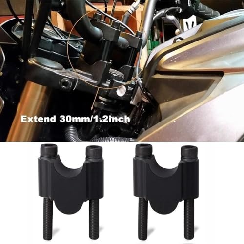 NC 7/8″ Handlebar Riser, Clamp Motorcycle Riser, Bars Kit Rise 30mm Black