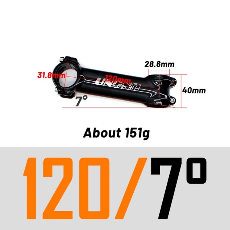 7 17 35 Degree MTB Road Bicycle Stem 28.6 31.8mm 60/70/80/90/100/110/120/130mm