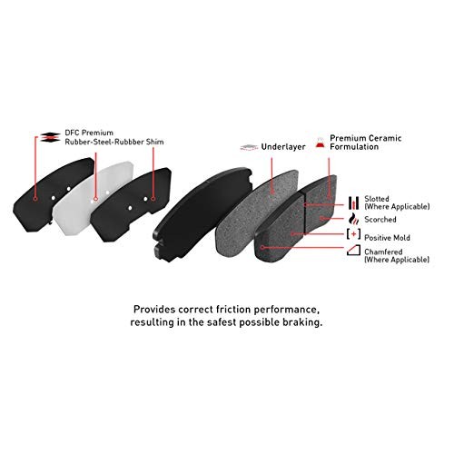 Rear Ceramic Brake Pads for 2013-2014 Dodge Attitude; 2012-2022 Hyundai