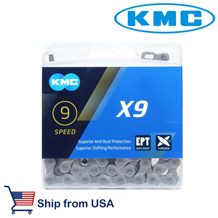 KMC X9 9-Speed Stretch-Proof Bike Chain Road MTB X9.93 fits Shimano SRAM