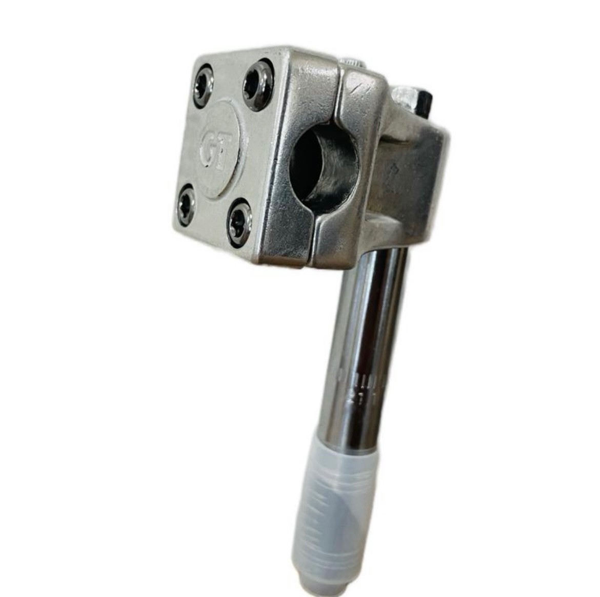 GT GYRO GOOSENECK MALLET STEM 21.1MM CHROME BIKE BICYCLE SILVER REPOP