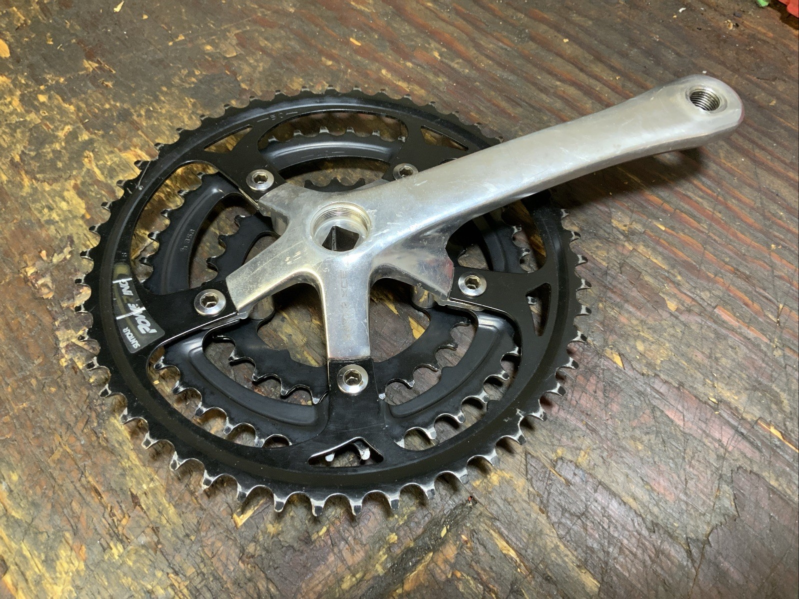 SR Suntour Sakae XCE 175mm 50/40/28t Triple Crankset MTB/Hybrid w/Bolts & Covers