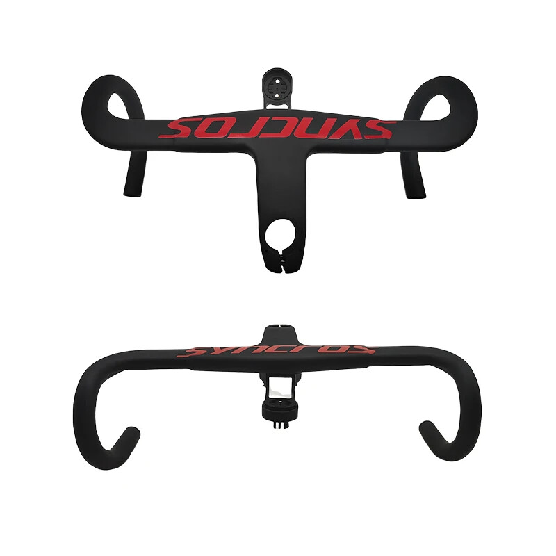 Road Bicycle Carbon Handlebar Integrated Drop Bar 28.6mm 31.8mmm 380-430mm