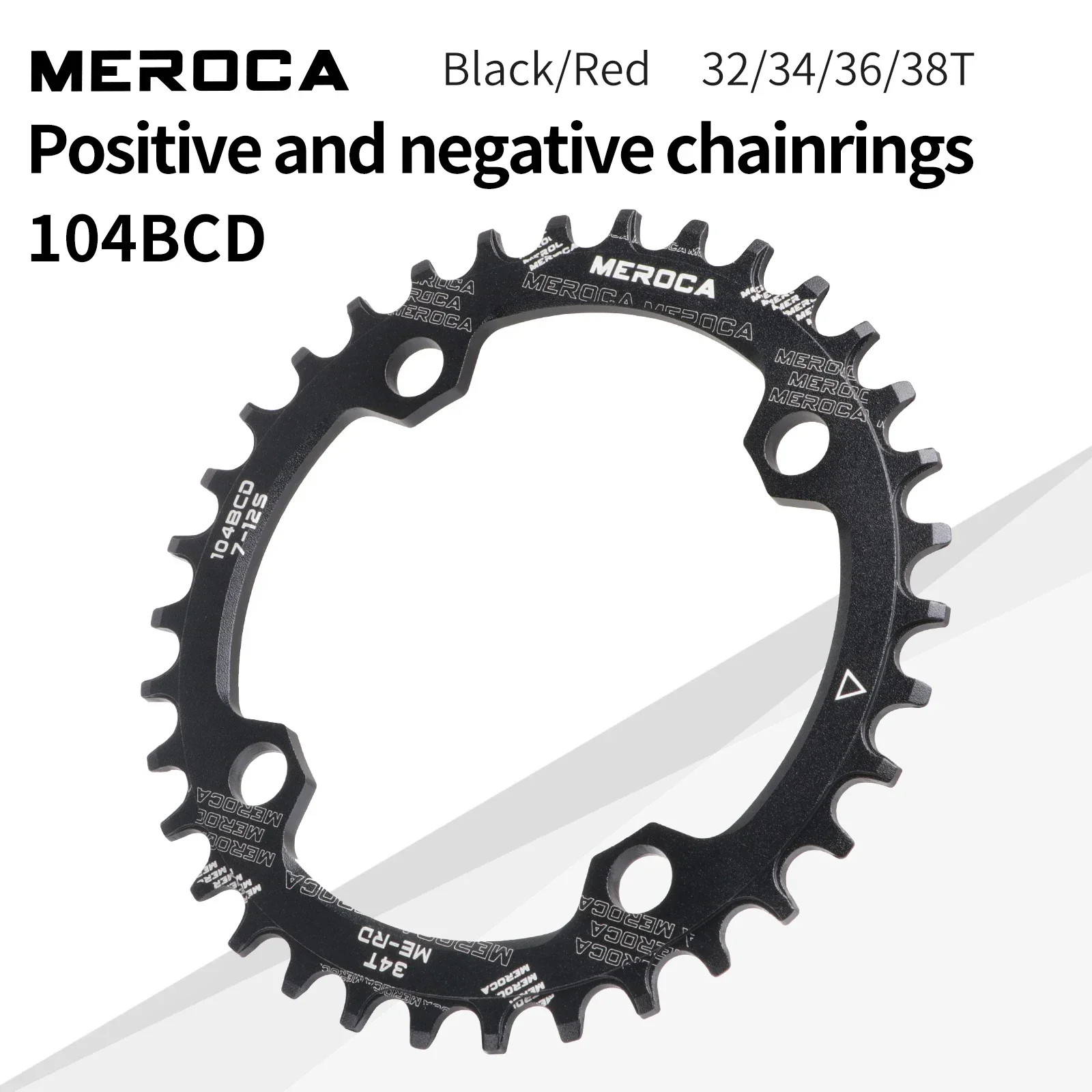 Ultralight 104BCD Round Narrow-Wide MTB Chainring 32T/34T/36T/38T Bicycle Parts