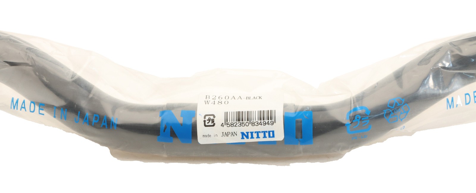 Nitto B260AA Urban Riser Handlebar Black 25.4mm Clamp x 48cm Width NOS NEW