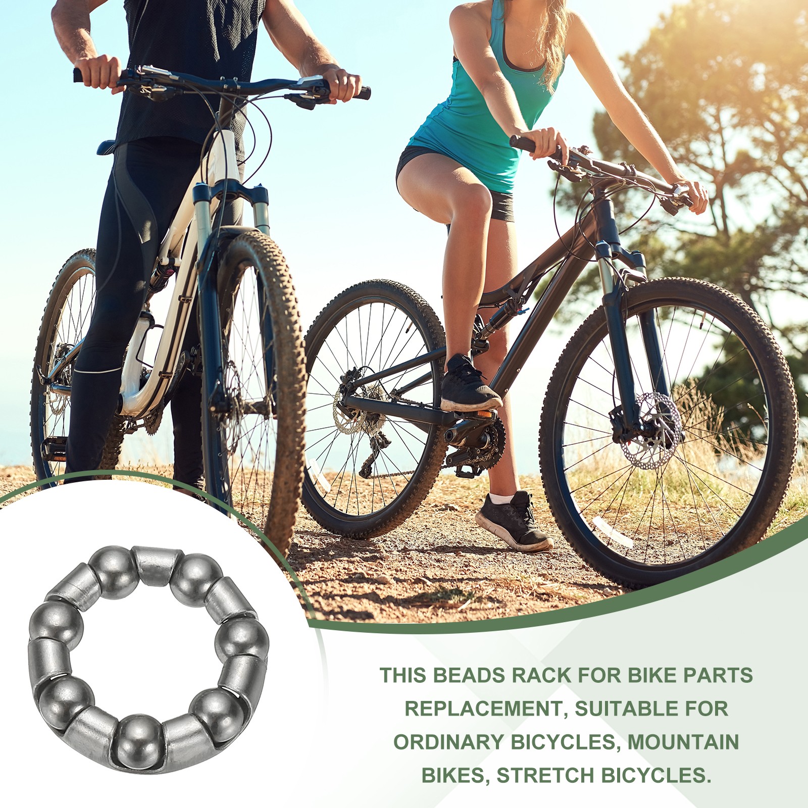 Bike Ball Bearings, Bicycle Crank Bearing #5, 3/16″ x 20 Balls 8 Pack Silver