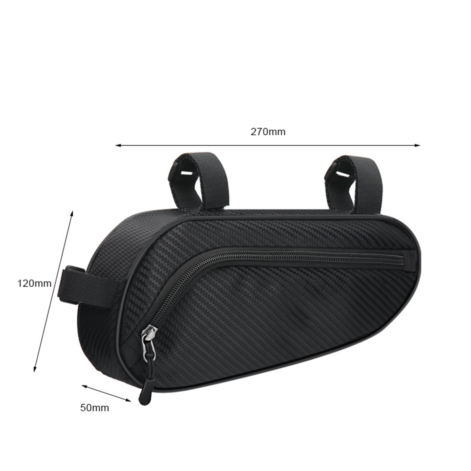 Road and MTB Frame Bag with Secure Attachment System 27 x 12 x 5 cm Polyester