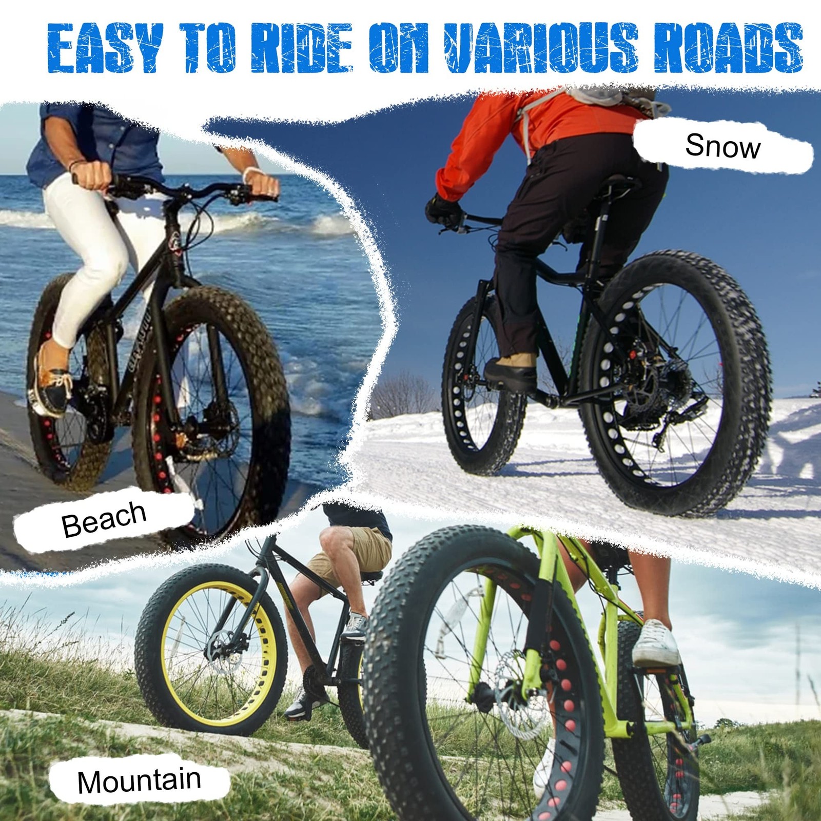 Fat Bike Tire 20″x3″ Compatible Replacement Bicycle Tire for Mountain Snow an…