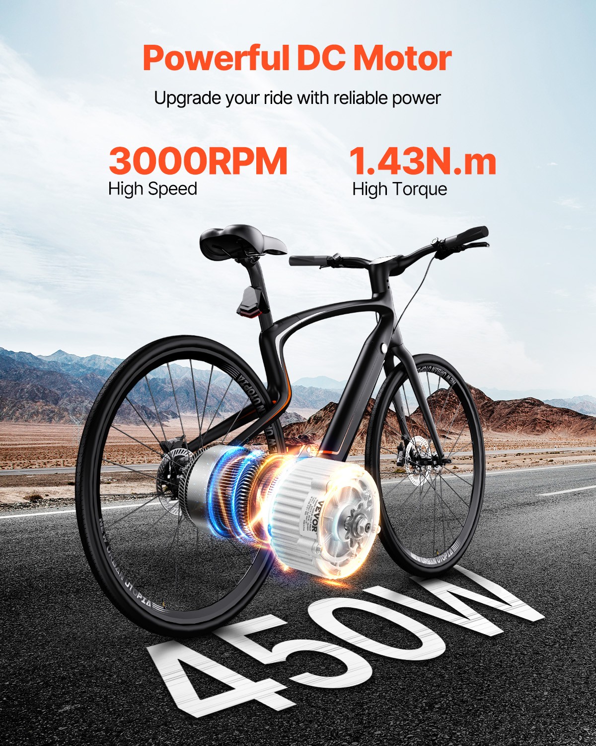 450W Electric Brushed DC Motor Kit 36V 3000rpm Motor with Upgraded Controller