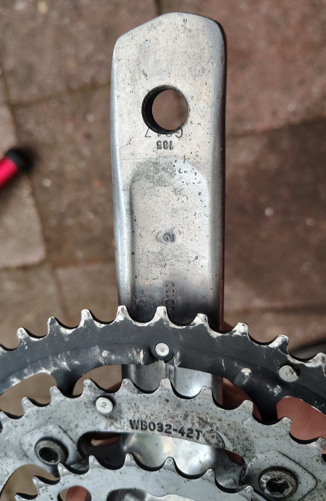 FSA Tempo Crankset Square Taper BCD 74/130 30/42/52 165mm + 68mm bottom bracket