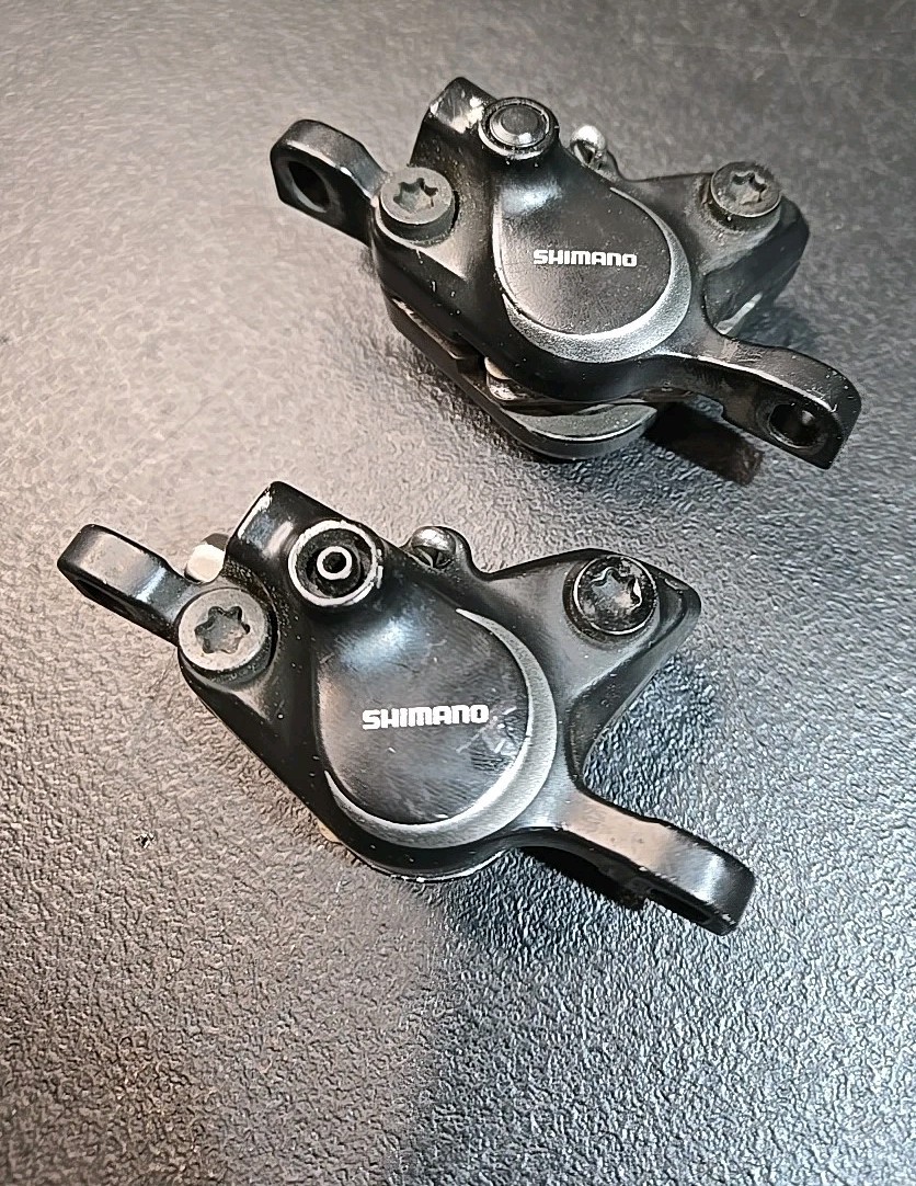 Set Shimano BR-M315 Hydraulic Disc Brake Caliper Black Bicycle Brakes Hydro Mtb
