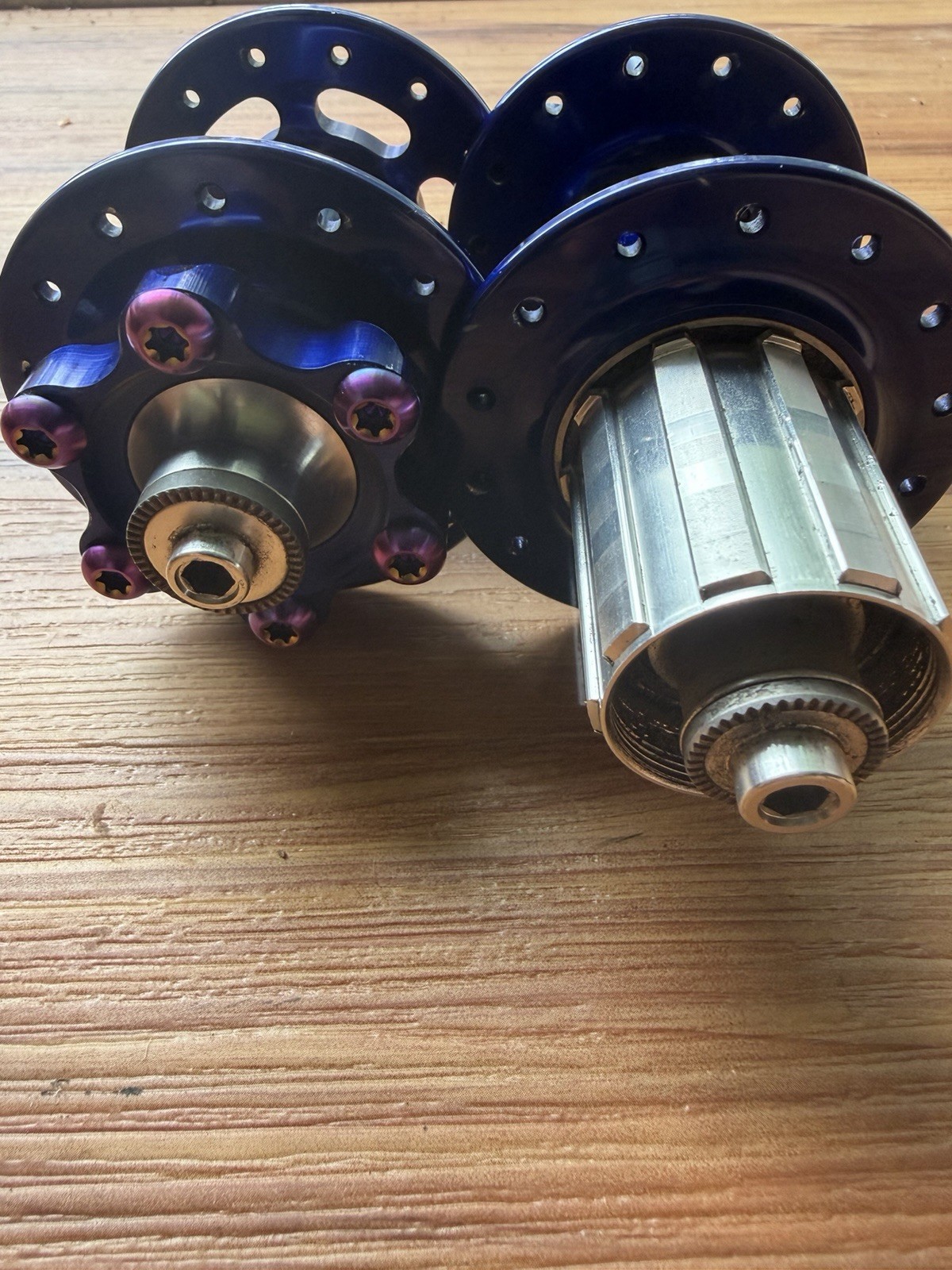 Chris King Disc Hubs Navy / Blue 100mm Front 135mm Rear QR.