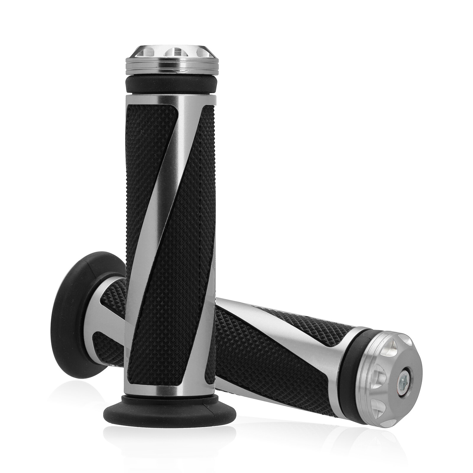 Handle Grips Motorcycle Handlebar Grip Dirt Pit Bike 7/8″ Rubber Gel Hand Grips