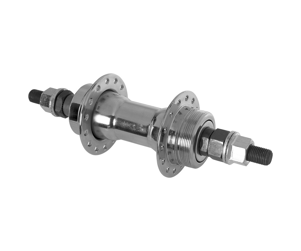 PRO+ Bicycle STEEL 36 SPOKE HUB FOR FREEWHEEL RIM 36H x 105G 12G CHROME