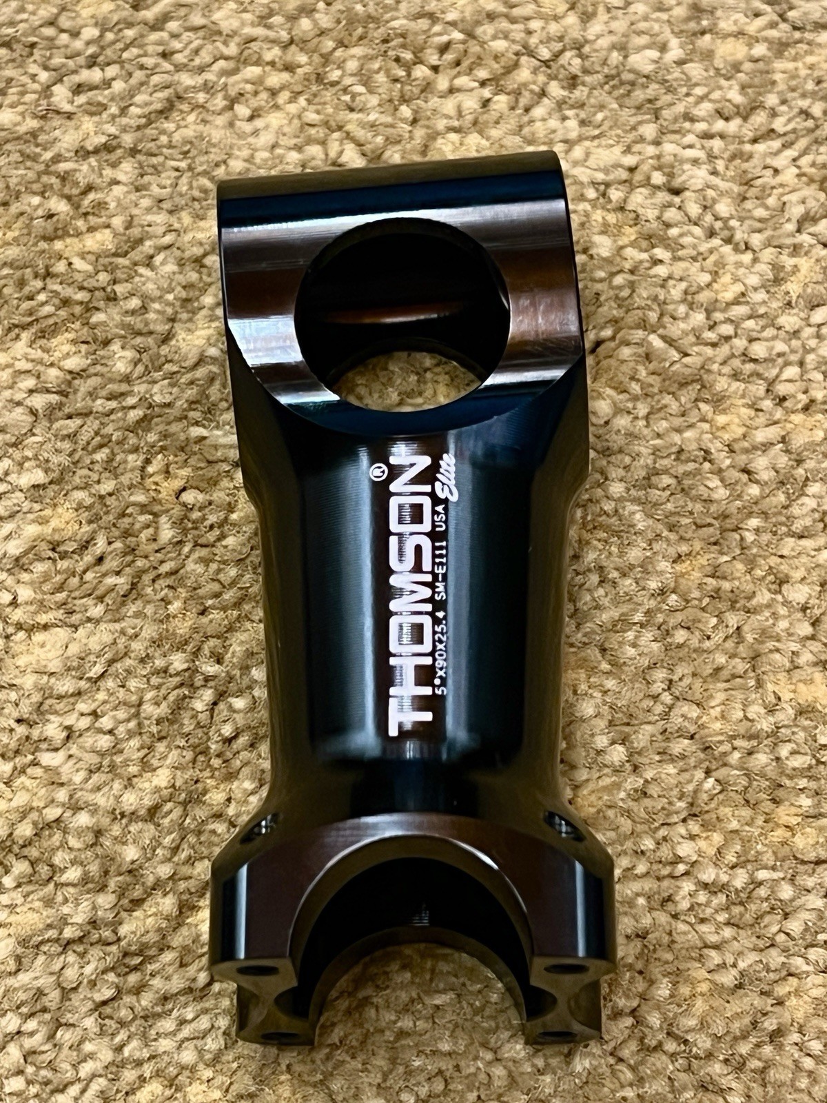 Black Thomson Elite Aluminum 90mm x 25.4mm x 5* x 1-1/8in Treadless Stem SM-E111
