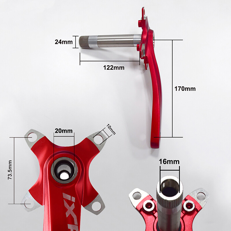 MTB Bike Crankset With BB 104BCD 32-42T Chainring 170mm Crank fit Shimano, SRAM