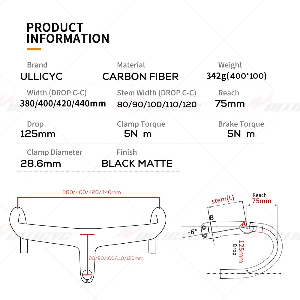 Full Internal Cable Routing Road Bicycle Handlebar Carbon Cockpit Di2 Handlebar